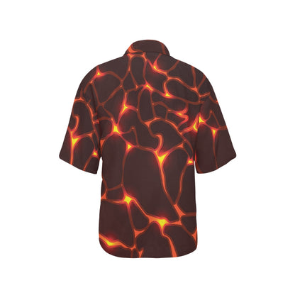 Lava Pattern Print Design 02 Women's Hawaiian Shirt