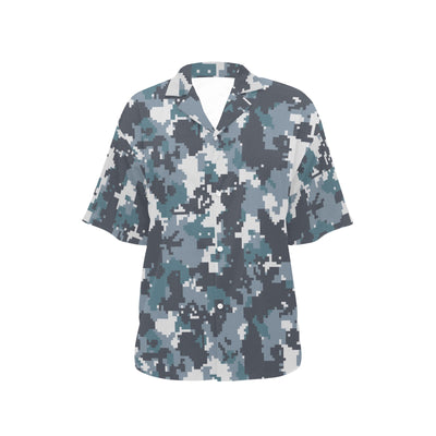 ACU Digital Urban Camouflage Women's Hawaiian Shirt