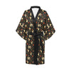 Chicken Pattern Print Design 04 Women's Short Kimono