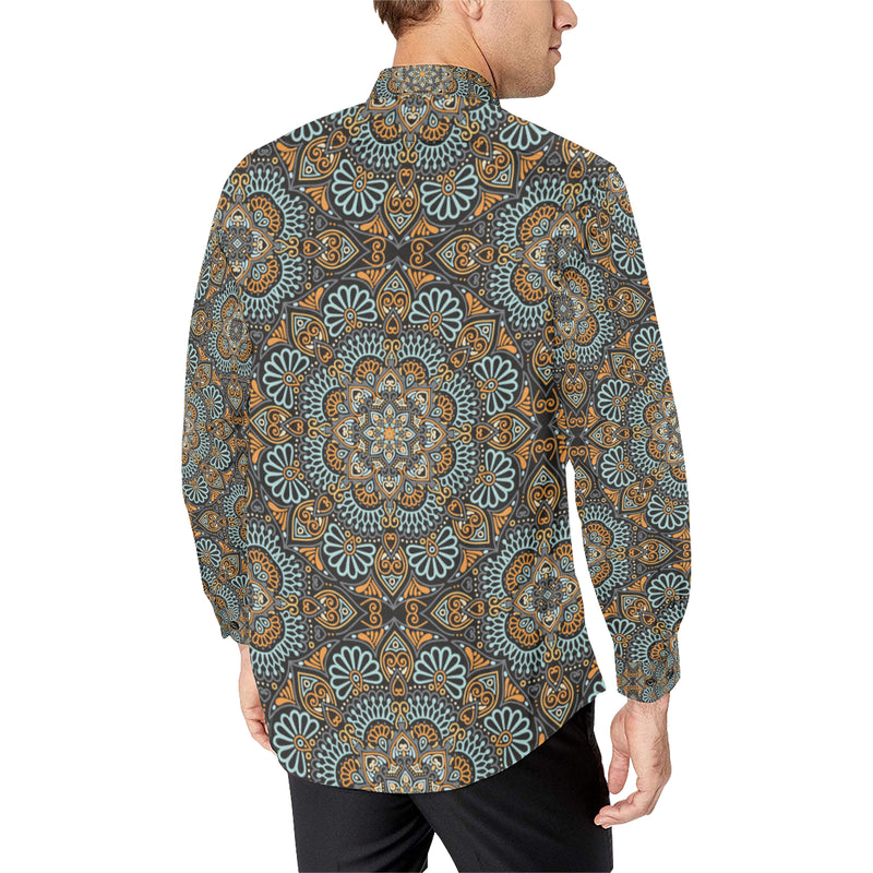 Mandala Pattern Print Design 05 Men's Long Sleeve Shirt