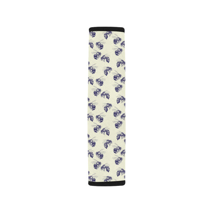 Bee Pattern Print Design 02 Car Seat Belt Cover