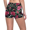 Peony Pattern Print Design PE04 Yoga Shorts