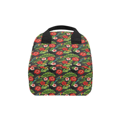 Tropical Flower Pattern Print Design TF04 Insulated Lunch Bag