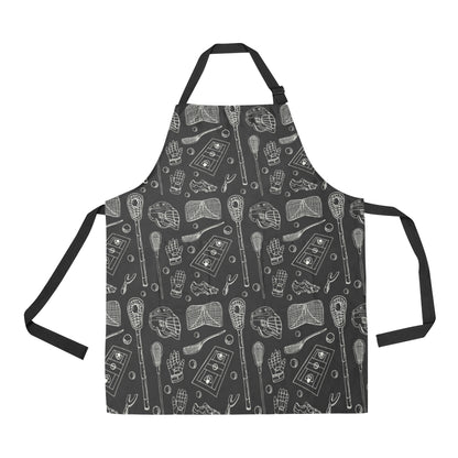 Lacrosse Pattern Print Design 01 Apron with Pocket