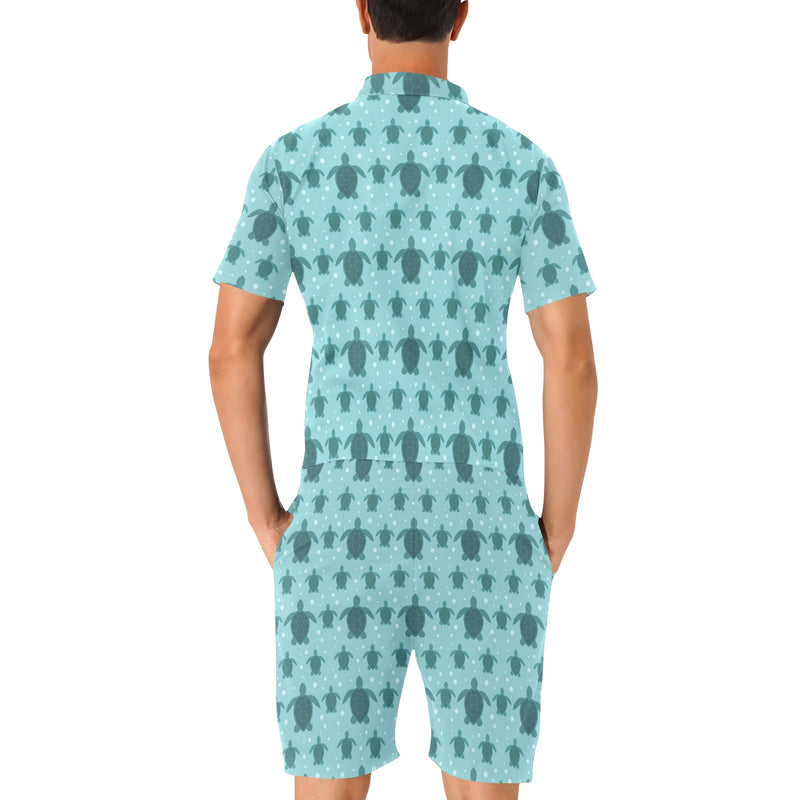 Sea Turtle Print Design LKS305 Men's Romper