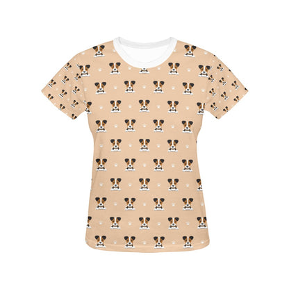 Russell Terriers Print Design LKS3011 Women's  T-shirt