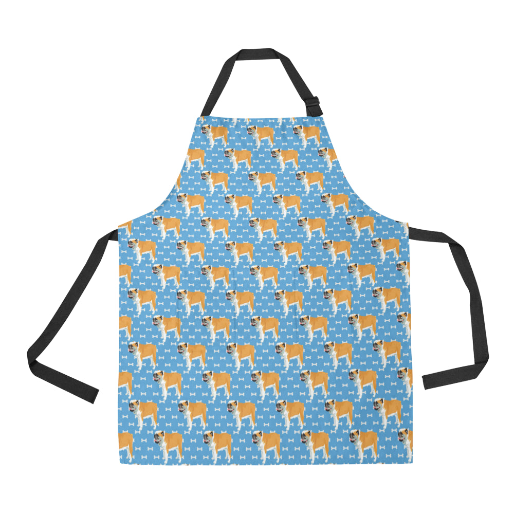 Bulldogs Pattern Print Design 06 Apron with Pocket