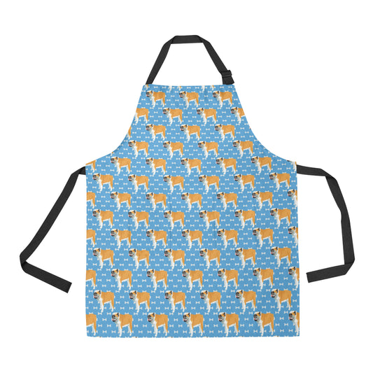 Bulldogs Pattern Print Design 06 Apron with Pocket
