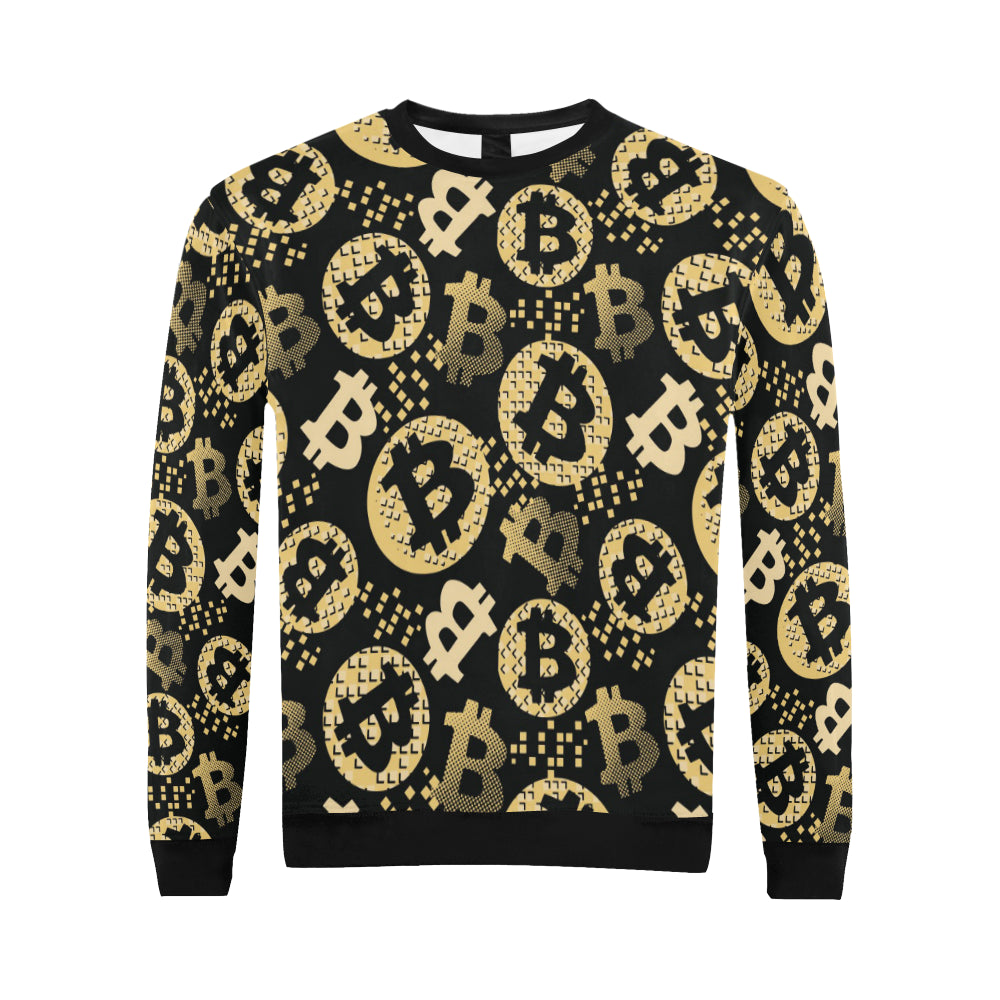 Bitcoin Pattern Print Design DO06 Men Long Sleeve Sweatshirt