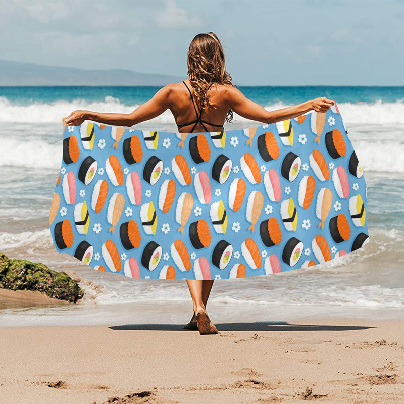 Sushi Print Design LKS304 Beach Towel 32" x 71"