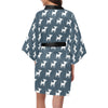 Chihuahua Pattern Print Design 03 Women's Short Kimono