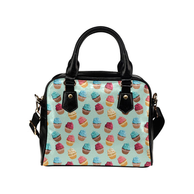 Cupcake Pattern Print Design 01 Shoulder Handbag