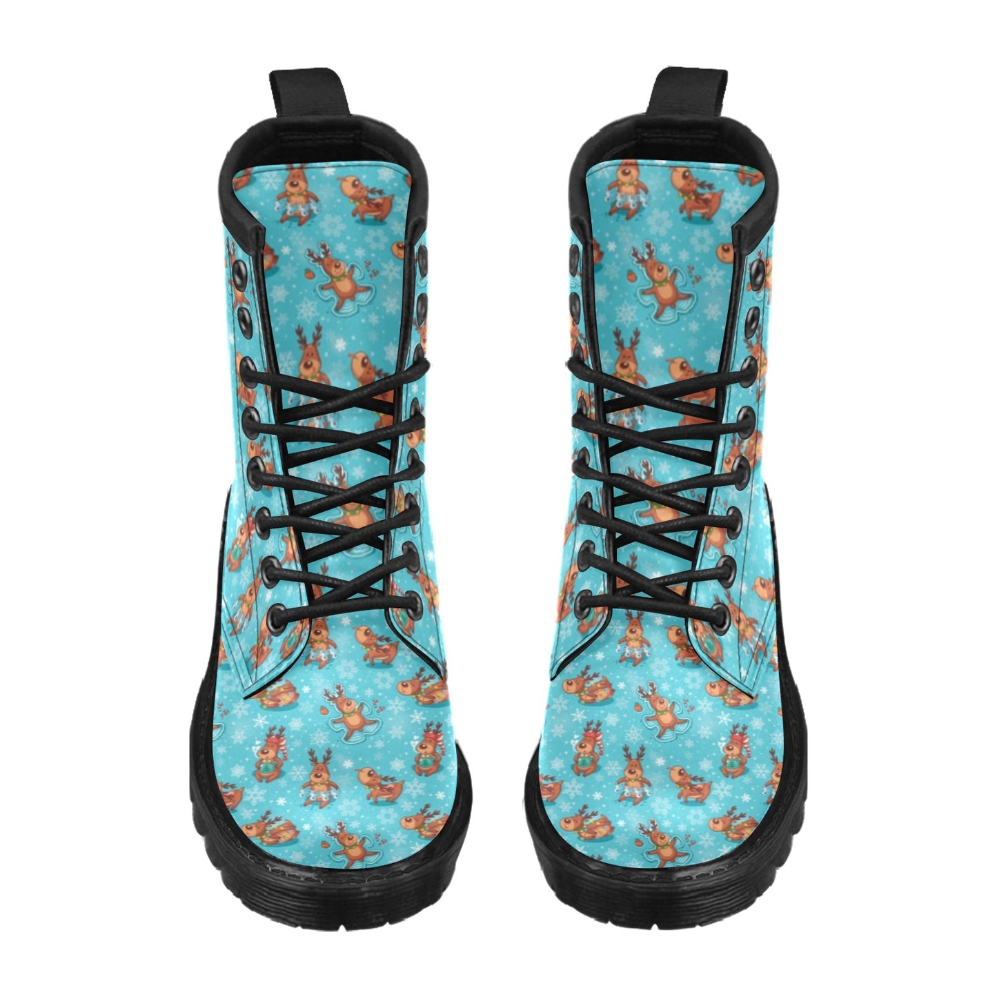 Reindeer Print Design LKS402 Women's Boots