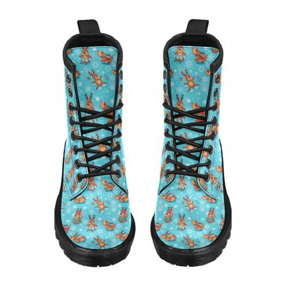 Reindeer Print Design LKS402 Women's Boots