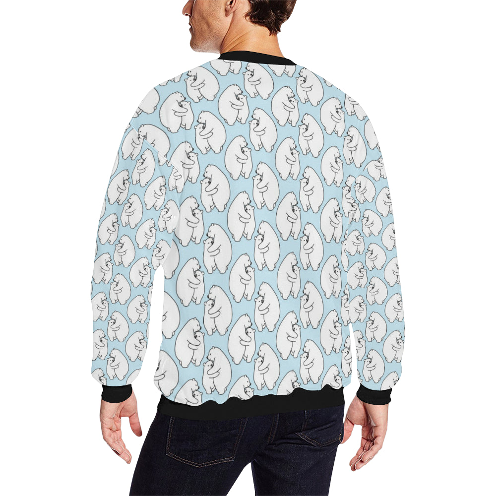 Polar Bear Pattern Print Design PB08 Men Long Sleeve Sweatshirt
