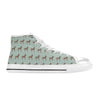 Donkey Print Design LKS402 High Top Women's White Shoes