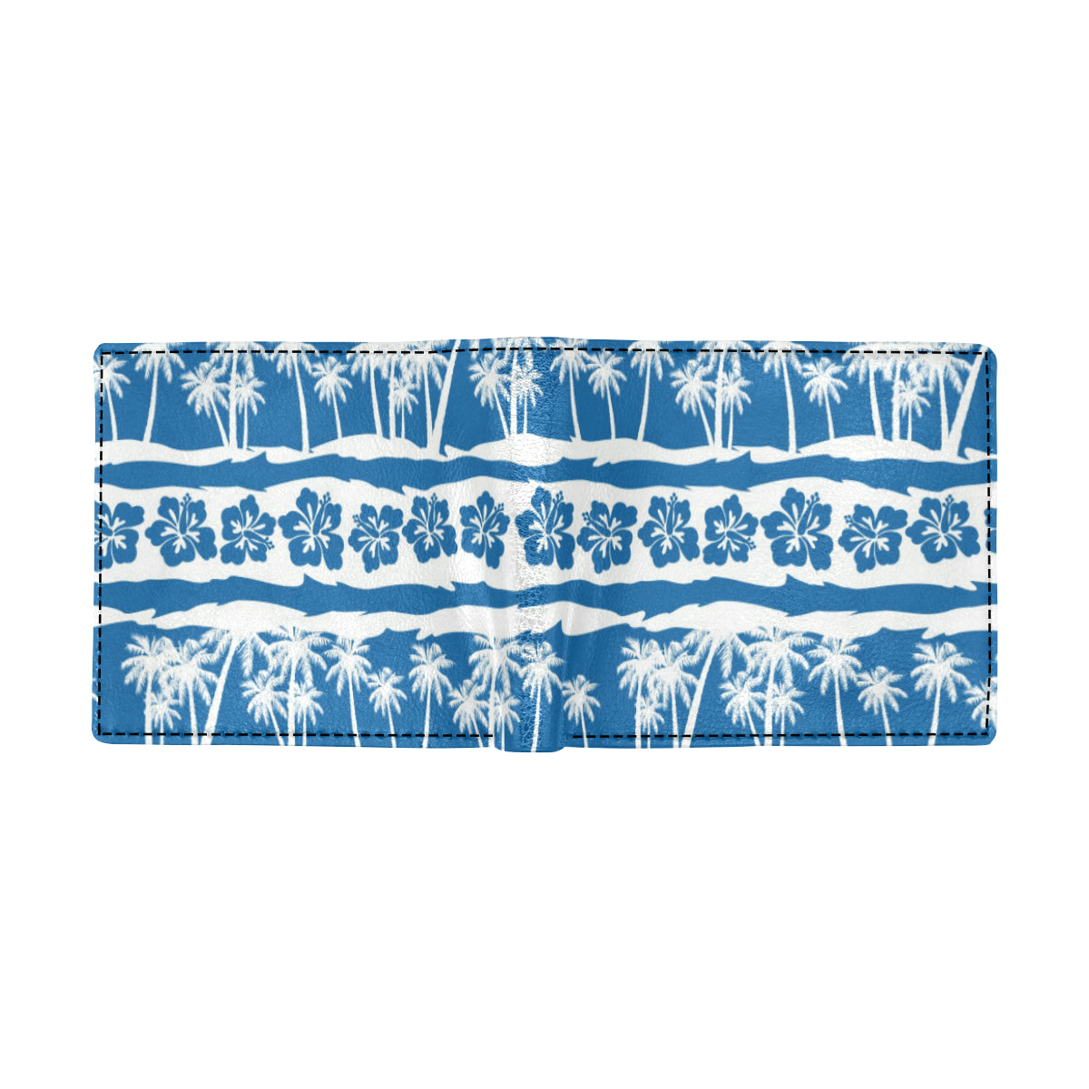 Hawaiian Themed Pattern Print Design H021 Men's ID Card Wallet