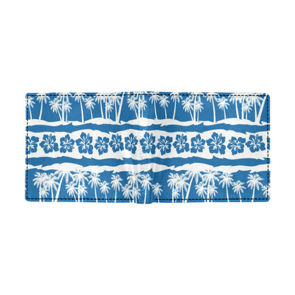 Hawaiian Themed Pattern Print Design H021 Men's ID Card Wallet