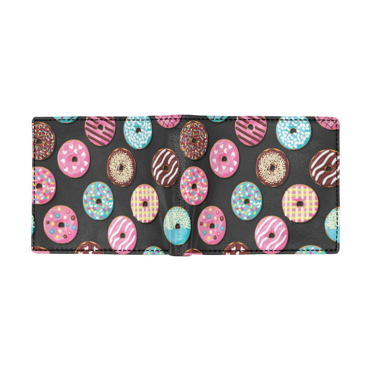 Donut Pattern Print Design DN02 Men's ID Card Wallet