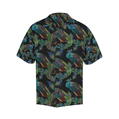 Peacock Pattern Print Design A04 Men's Hawaiian Shirt