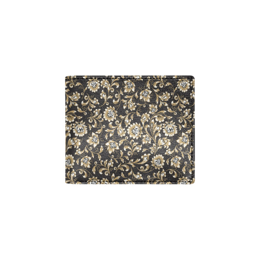 Brocade Pattern Print Design 03 Men's ID Card Wallet