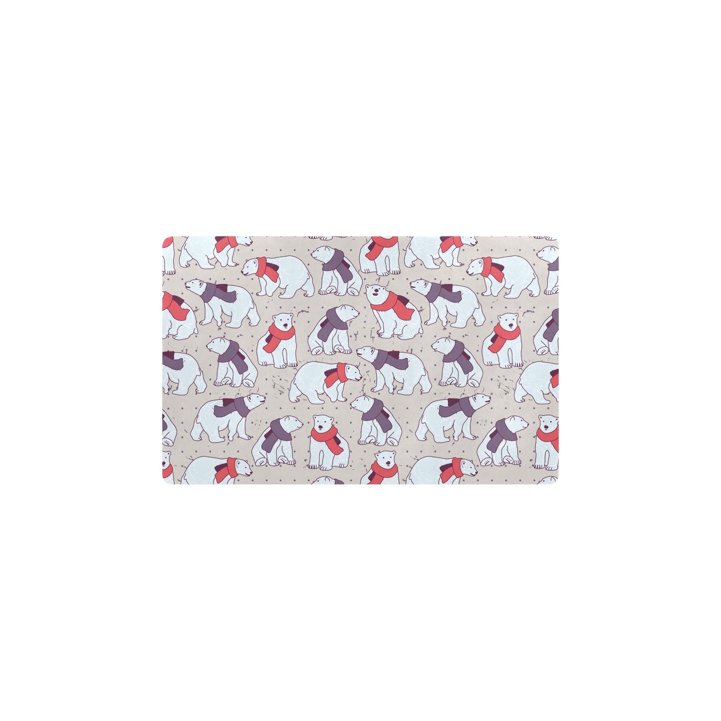Polar Bear Pattern Print Design PB04 Kitchen Mat