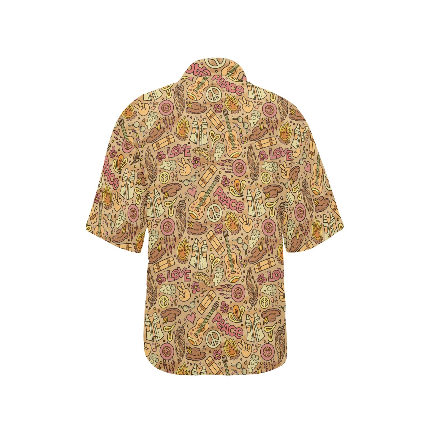 Hippie Print Design LKS305 Women's Hawaiian Shirt