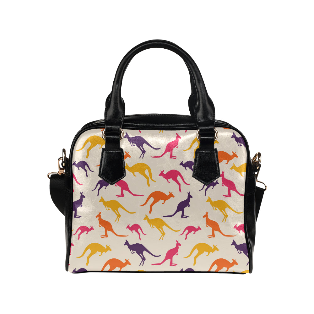 Kangaroos Pattern Print Design 01 Shoulder Handbag