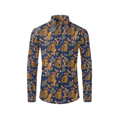 Cowboy Pattern Print Design 03 Men's Long Sleeve Shirt