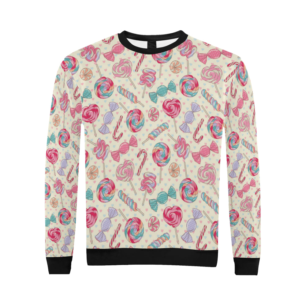 Candy Pattern Print Design CA04 Men Long Sleeve Sweatshirt