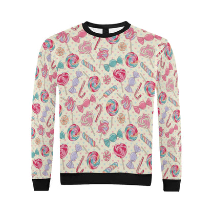 Candy Pattern Print Design CA04 Men Long Sleeve Sweatshirt