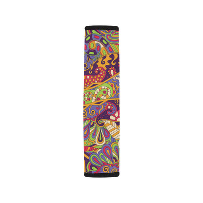 Funky Retro Pattern Print Design A04 Car Seat Belt Cover