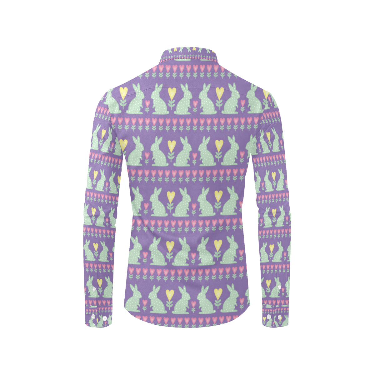 Rabbit Pattern Print Design RB01 Men's Long Sleeve Shirt