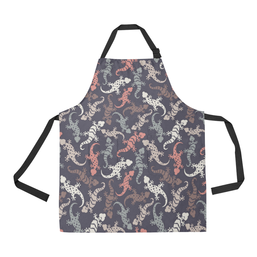 Gecko Pattern Print Design 02 Apron with Pocket