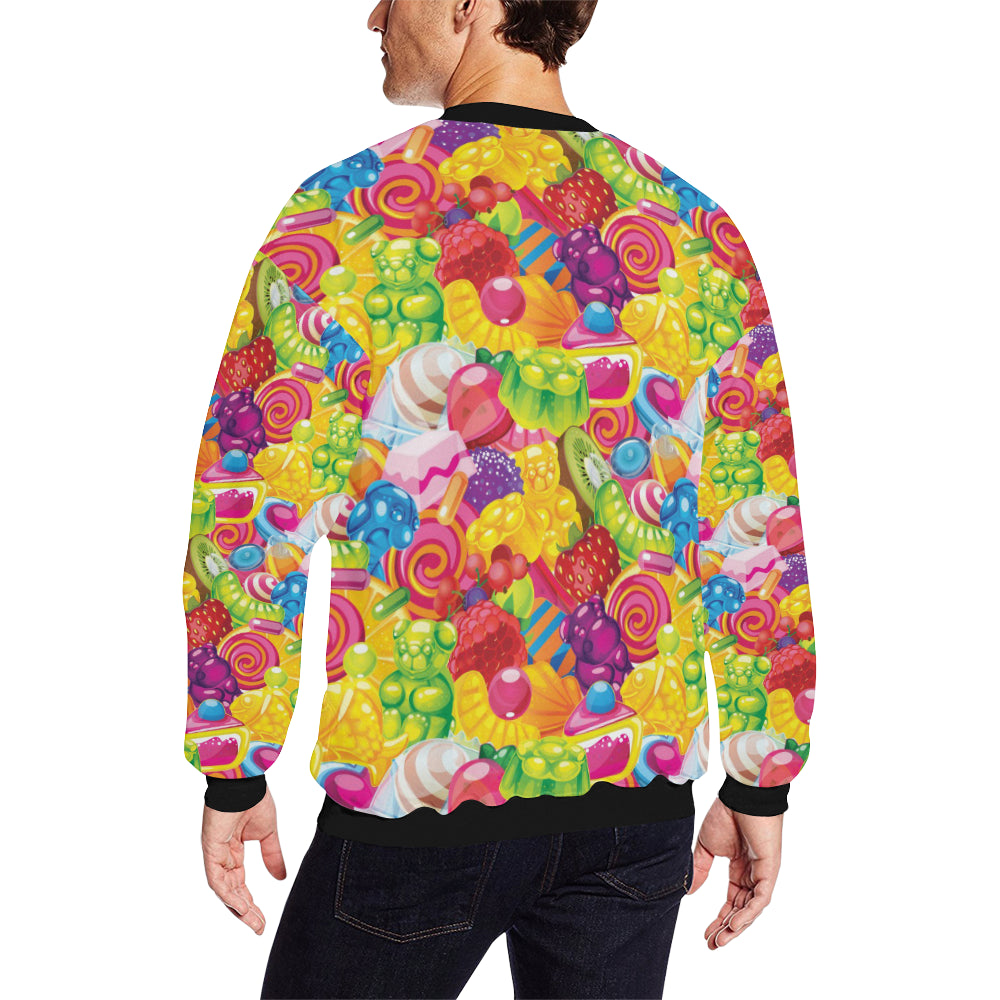 Candy Pattern Print Design CA01 Men Long Sleeve Sweatshirt