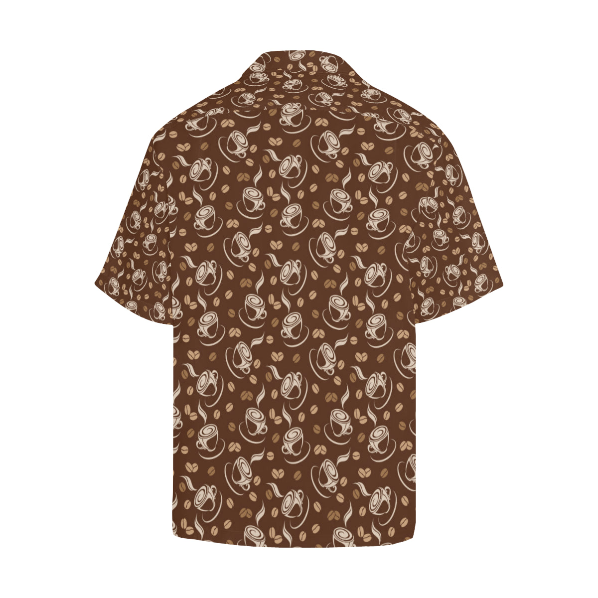 Coffee Pattern Print Design 03 Men's Hawaiian Shirt