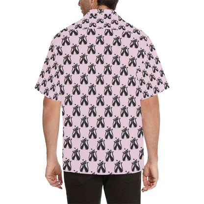 Black Cat Pattern Print Design 01 Men's Hawaiian Shirt