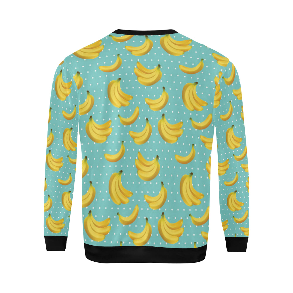 Banana Pattern Print Design BA02 Men Long Sleeve Sweatshirt