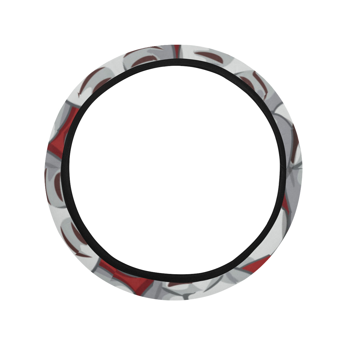 Acting Mask Pattern Print Design 01 Steering Wheel Cover with Elastic Edge