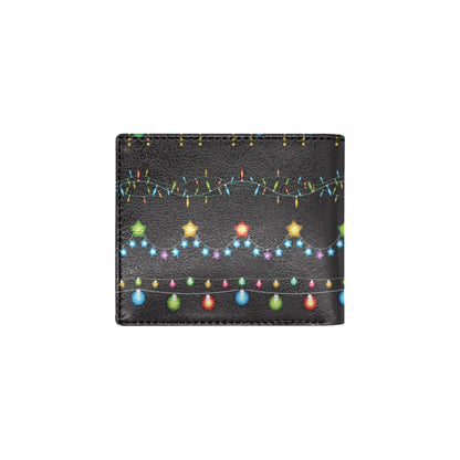 Christmas Light Pattern Print Design 01 Men's ID Card Wallet