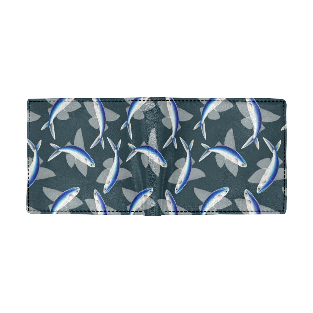 Flying Fish Pattern Print Design 04 Men's ID Card Wallet