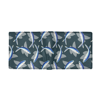 Flying Fish Pattern Print Design 04 Men's ID Card Wallet
