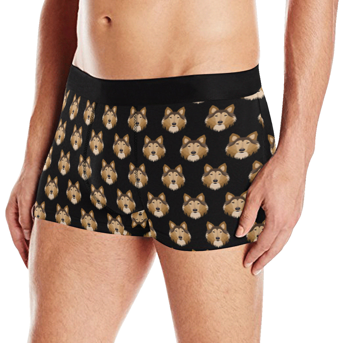 Collies Pattern Print Design 01 Men's Boxer Briefs