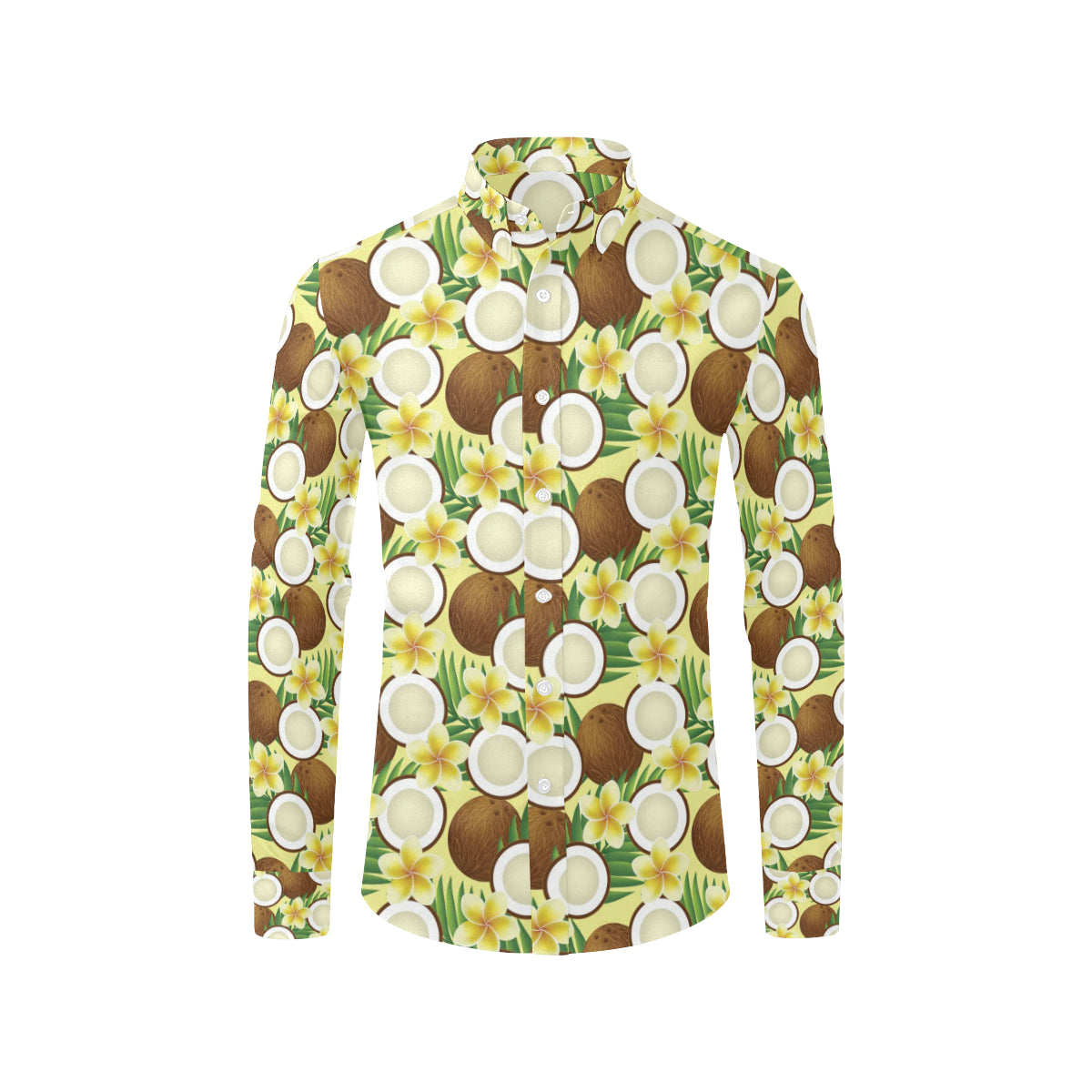 Coconut Pattern Print Design CN02 Men's Long Sleeve Shirt