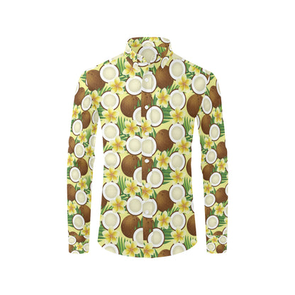 Coconut Pattern Print Design CN02 Men's Long Sleeve Shirt