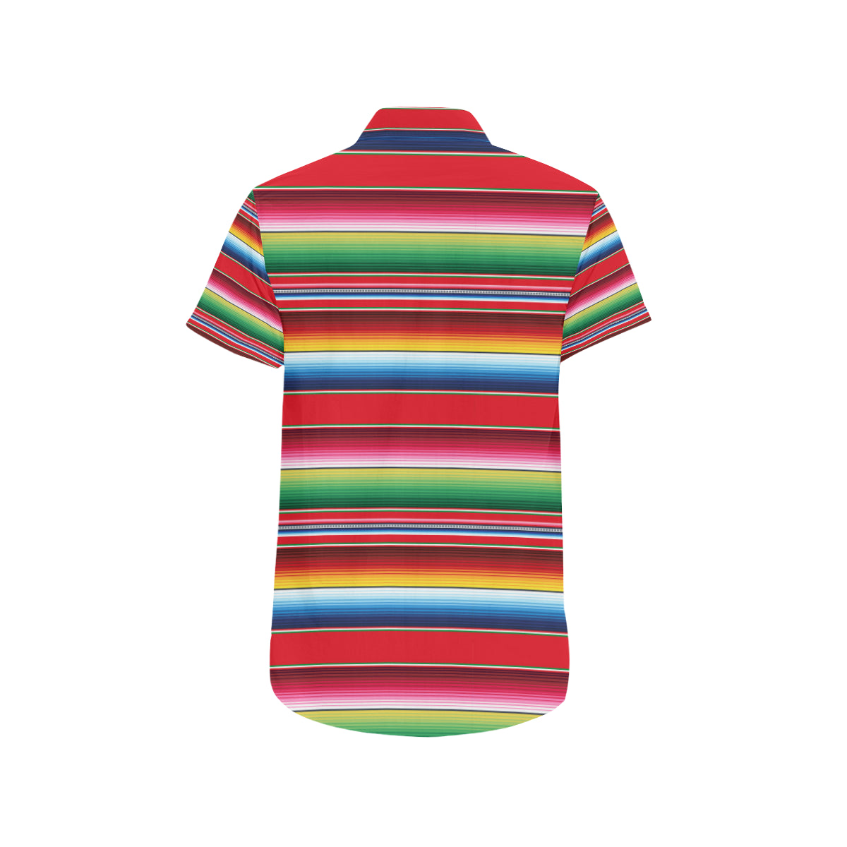 Serape Pattern Men's Short Sleeve Button Up Shirt