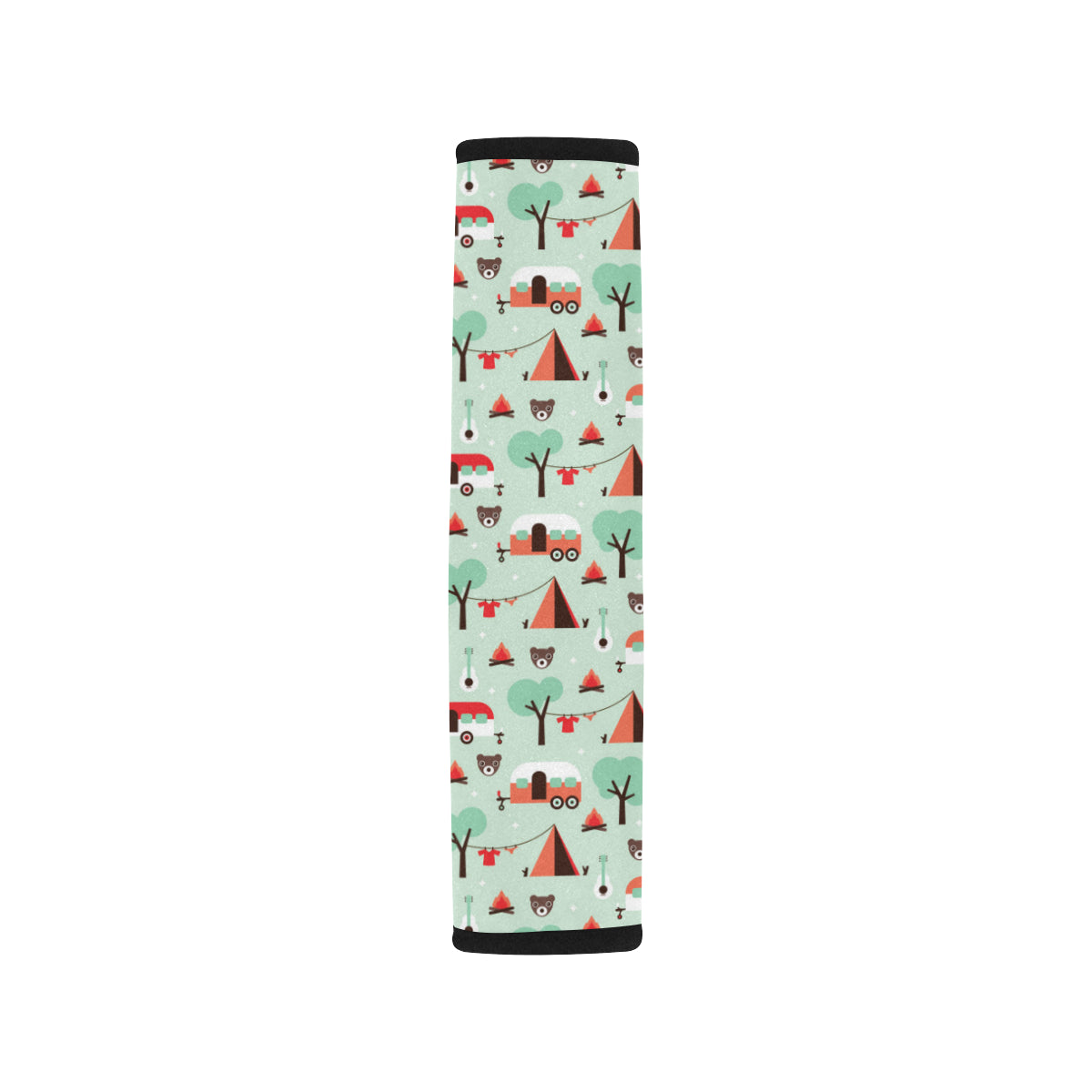 Camper Tent Pattern Print Design 01 Car Seat Belt Cover