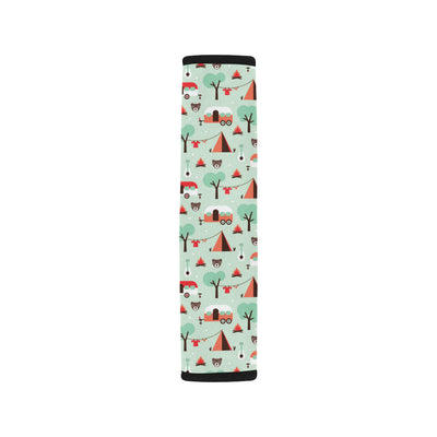 Camper Tent Pattern Print Design 01 Car Seat Belt Cover