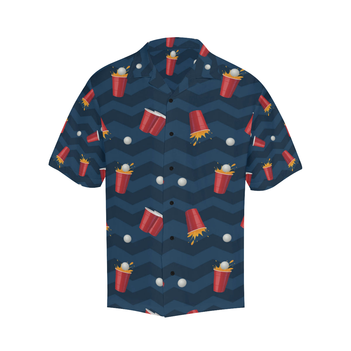Beer Pong Pattern Print Design 01 Men's Hawaiian Shirt