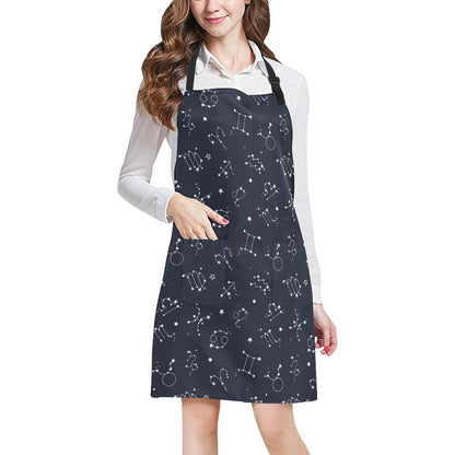 Constellation Pattern Print Design 05 Apron with Pocket